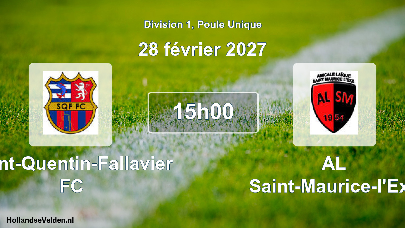 Match programmé: Saint-Quentin-Fallavier FC - AL Saint-Maurice-l'Exil (28 février 2027)