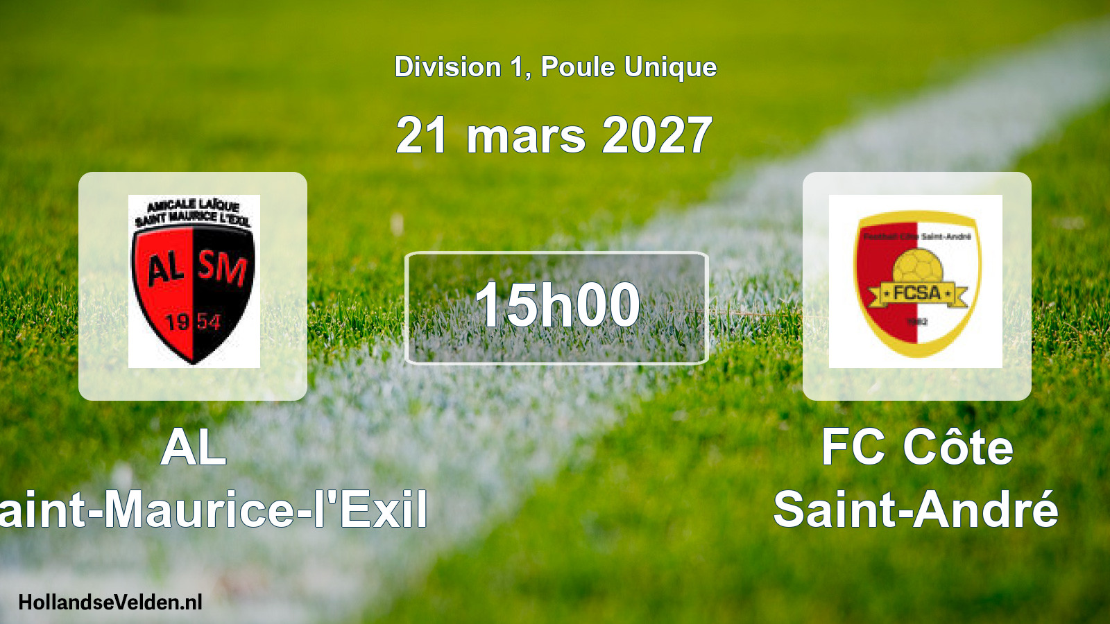 Scheduled Match: AL Saint-Maurice-l'Exil - FC Côte Saint-André (21 March 2027)