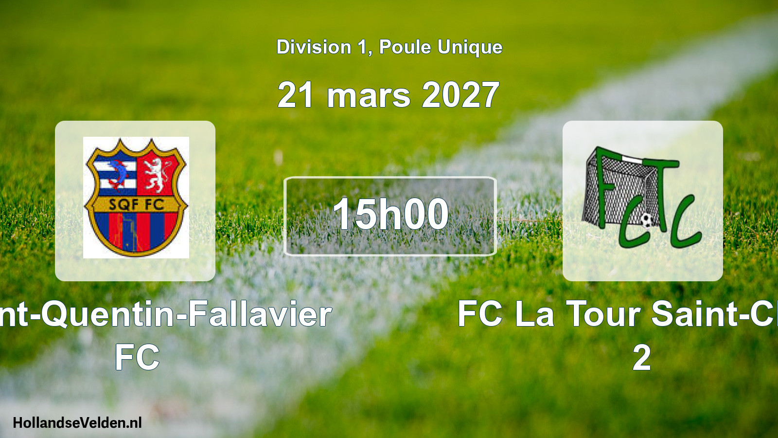 Scheduled Match: Saint-Quentin-Fallavier FC - FC La Tour Saint-Clair 2 (21 March 2027)