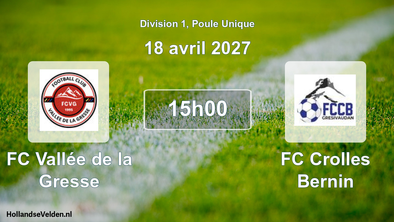 Scheduled Match: FC Vallée de la Gresse - FC Crolles Bernin (18 April 2027)