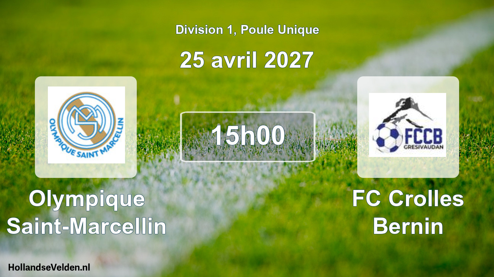 Scheduled Match: Olympique Saint-Marcellin - FC Crolles Bernin (25 April 2027)