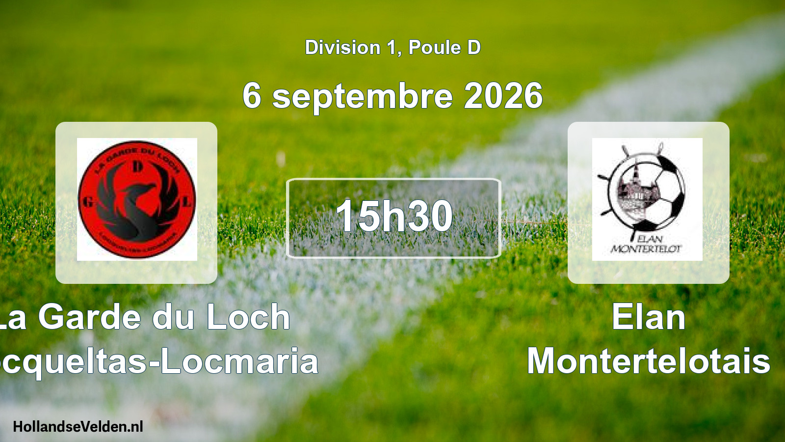 Match programmé: La Garde du Loch Locqueltas-Locmaria - Elan Montertelotais (6 septembre 2026)