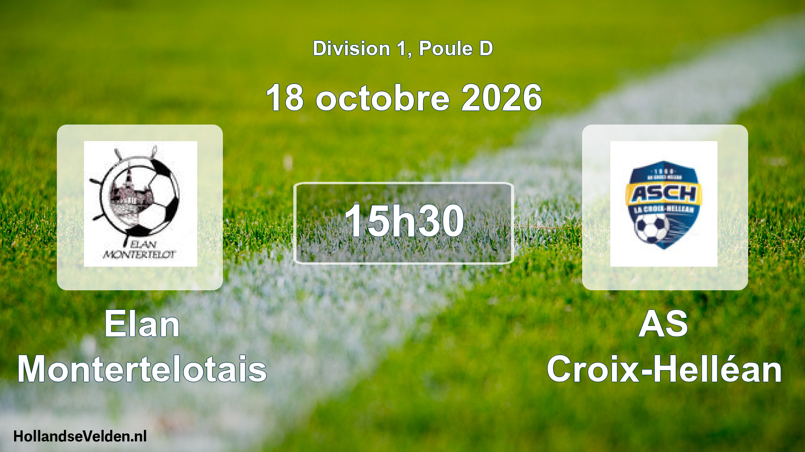 Match programmé: Elan Montertelotais - AS Croix-Helléan (18 octobre 2026)
