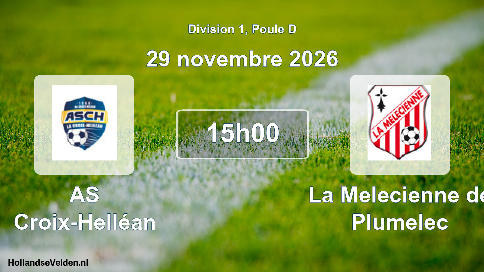 Match programmé: AS Croix-Helléan - La Melecienne de Plumelec (29 novembre 2026)