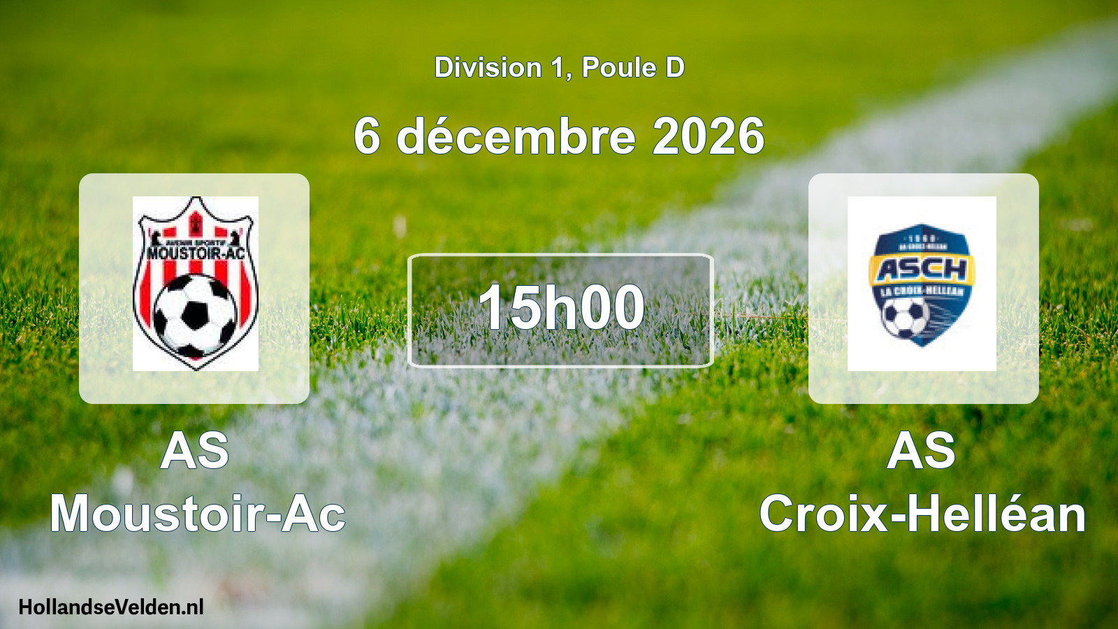 Match programmé: AS Moustoir-Ac - AS Croix-Helléan (6 décembre 2026)