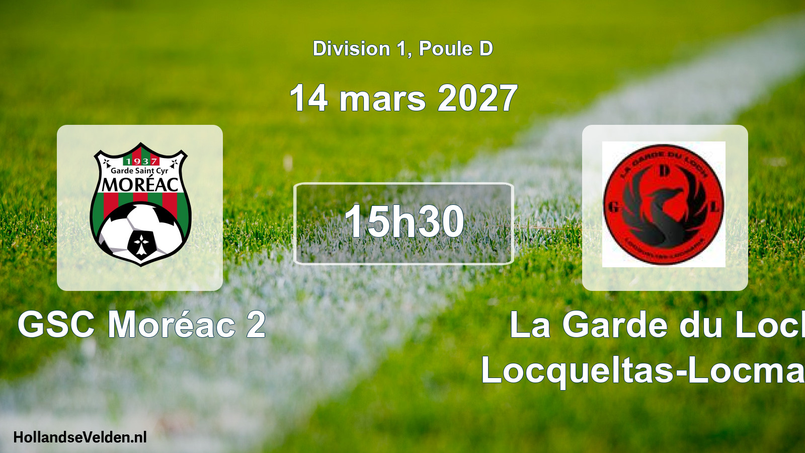 Match programmé: GSC Moréac 2 - La Garde du Loch Locqueltas-Locmaria (14 mars 2027)