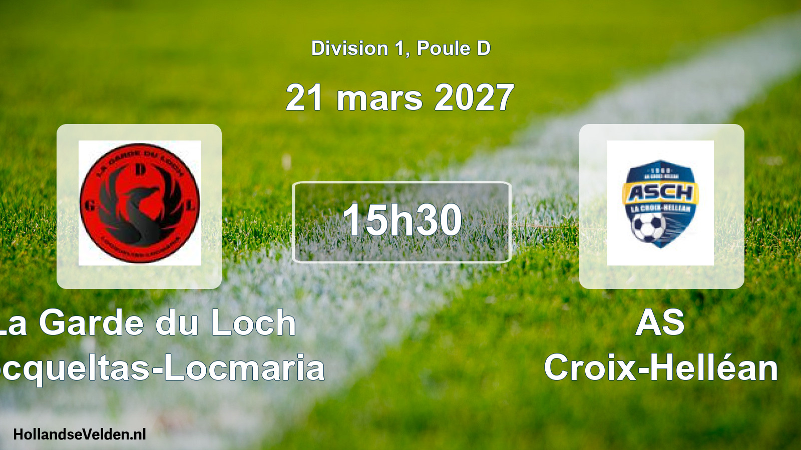 Match programmé: La Garde du Loch Locqueltas-Locmaria - AS Croix-Helléan (21 mars 2027)