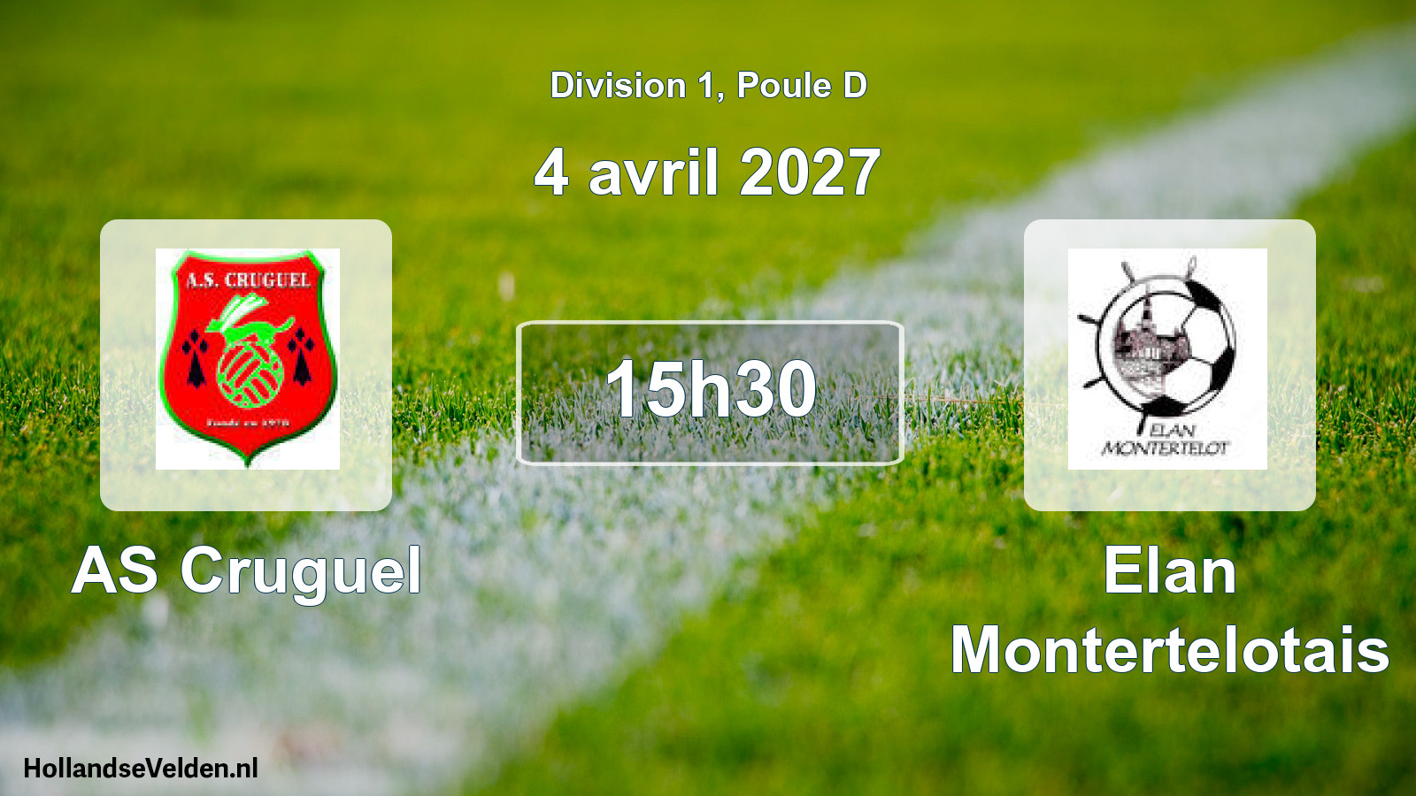 Match programmé: AS Cruguel - Elan Montertelotais (4 avril 2027)