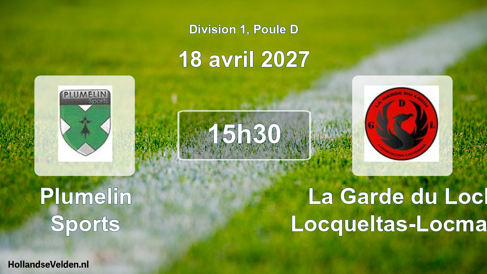Match programmé: Plumelin Sports - La Garde du Loch Locqueltas-Locmaria (18 avril 2027)