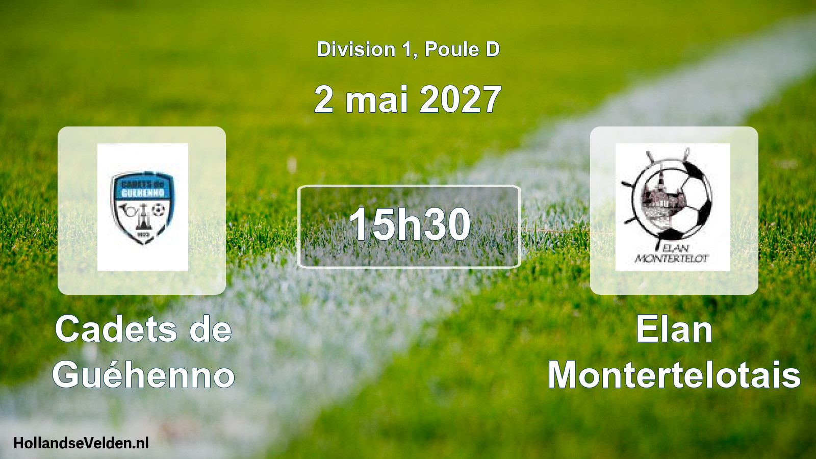 Match programmé: Cadets de Guéhenno - Elan Montertelotais (2 mai 2027)