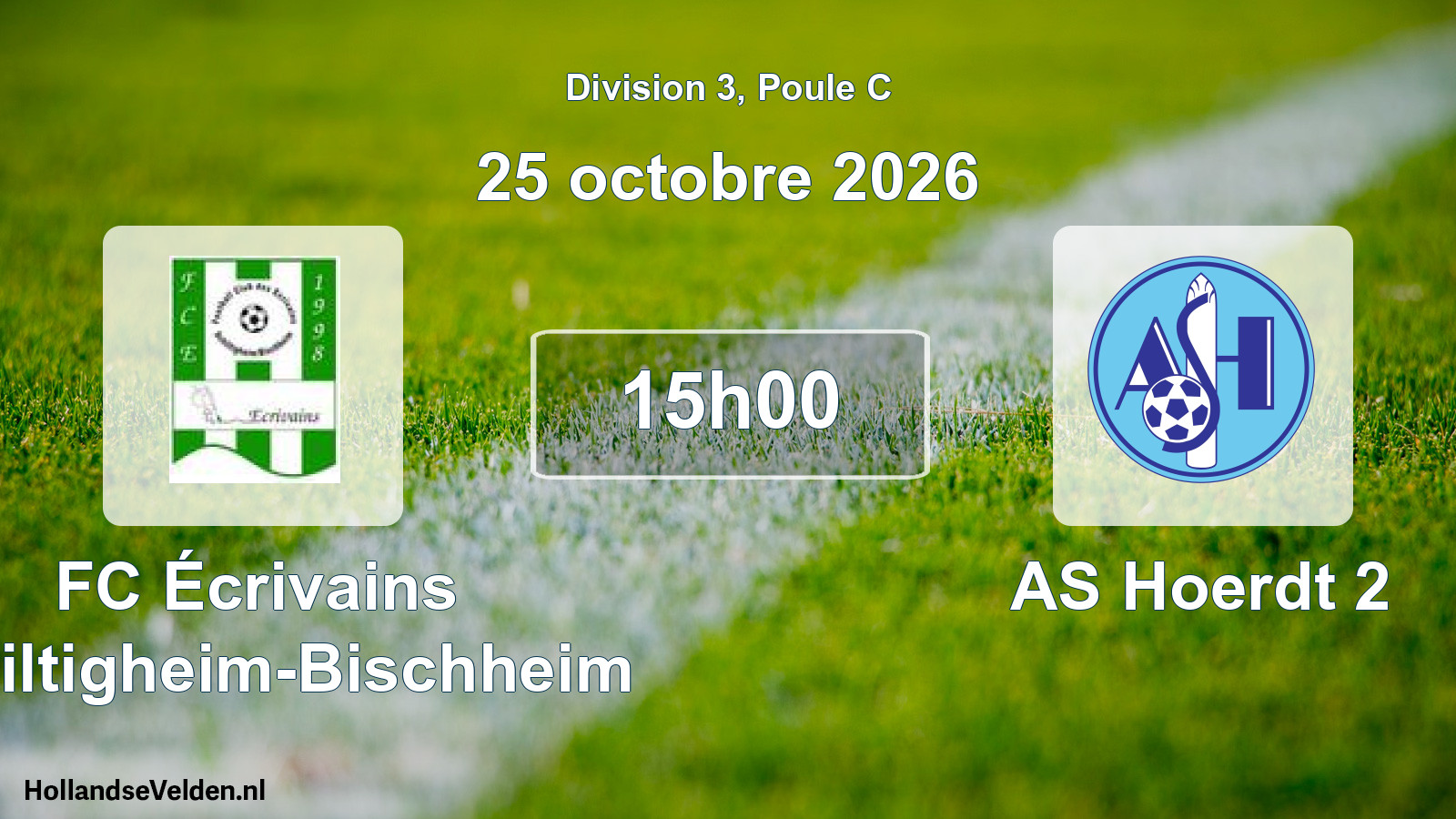 Scheduled Match: FC Écrivains Schiltigheim-Bischheim - AS Hoerdt 2 (25 October 2026)
