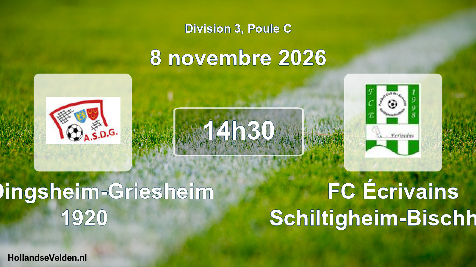 Scheduled Match: AS Dingsheim-Griesheim 1920 - FC Écrivains Schiltigheim-Bischheim (8 November 2026)