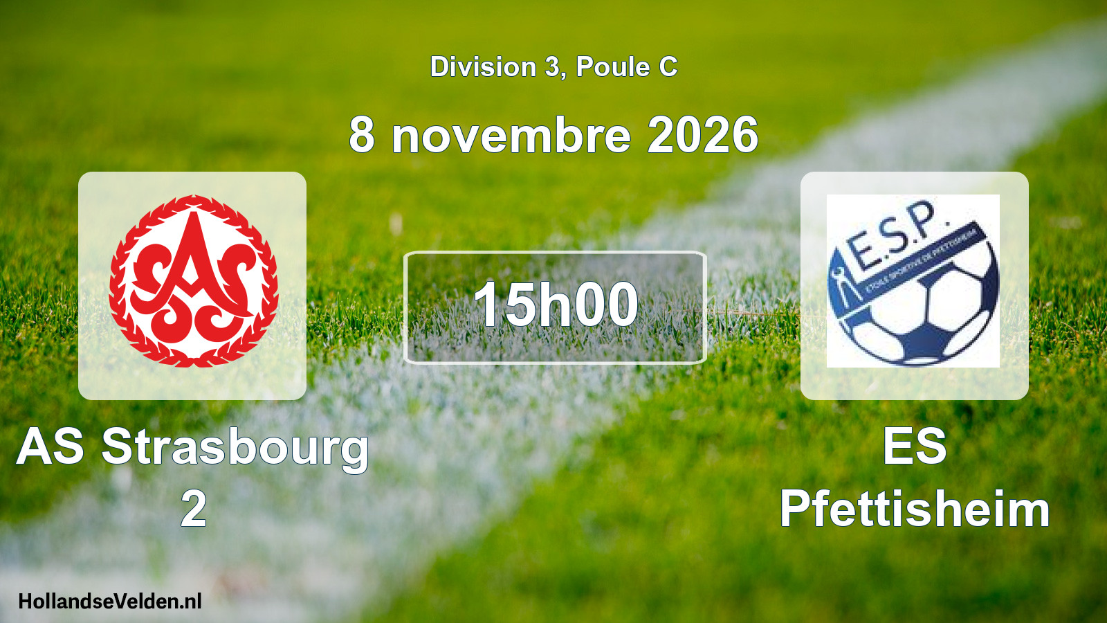 Geplande wedstrijd: AS Strasbourg 2 - ES Pfettisheim (8 november 2026)