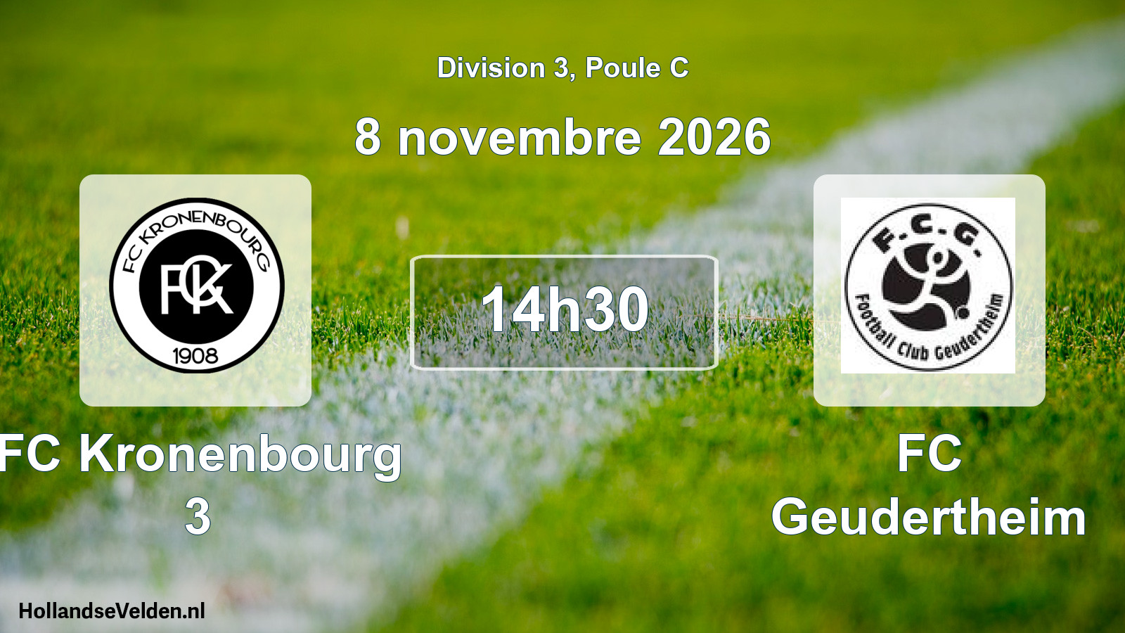 Scheduled Match: FC Kronenbourg 3 - FC Geudertheim (8 November 2026)