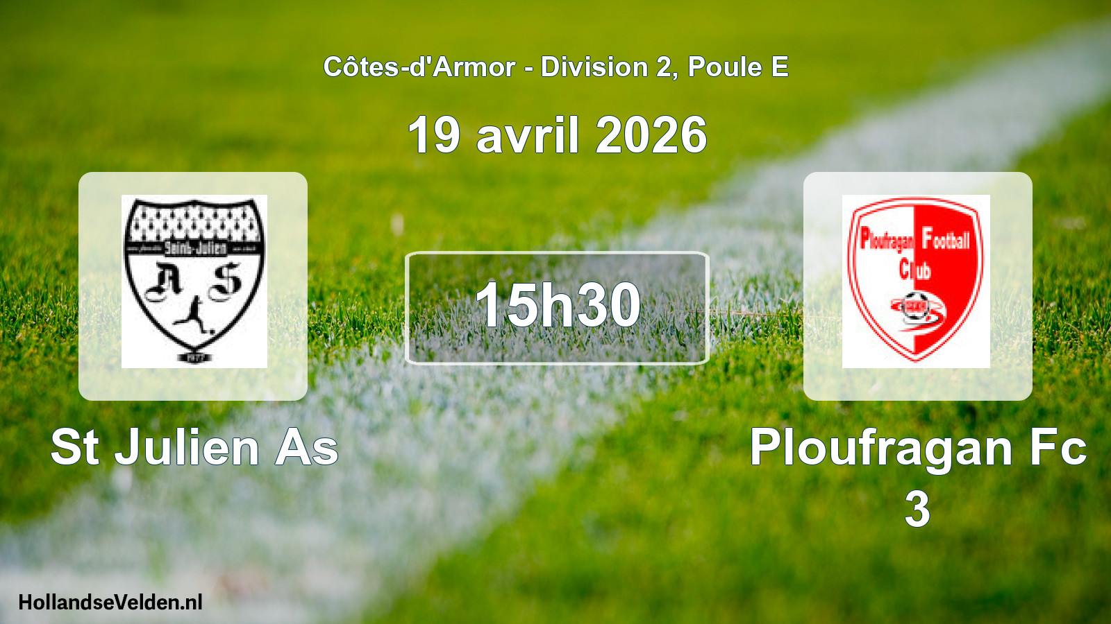 Scheduled Match: St Julien As - Ploufragan Fc 3 (19 April 2026)