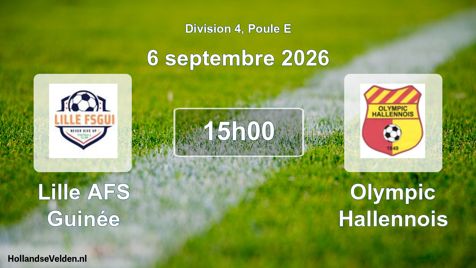 Scheduled Match: Lille AFS Guinée - Olympic Hallennois (6 September 2026)
