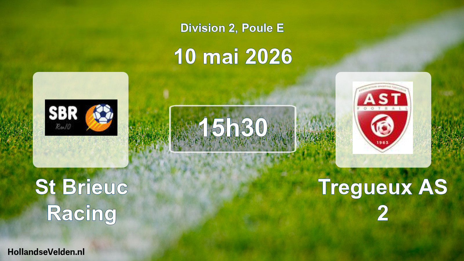 Geplande wedstrijd: St Brieuc Racing - Tregueux AS 2 (10 mei 2026)
