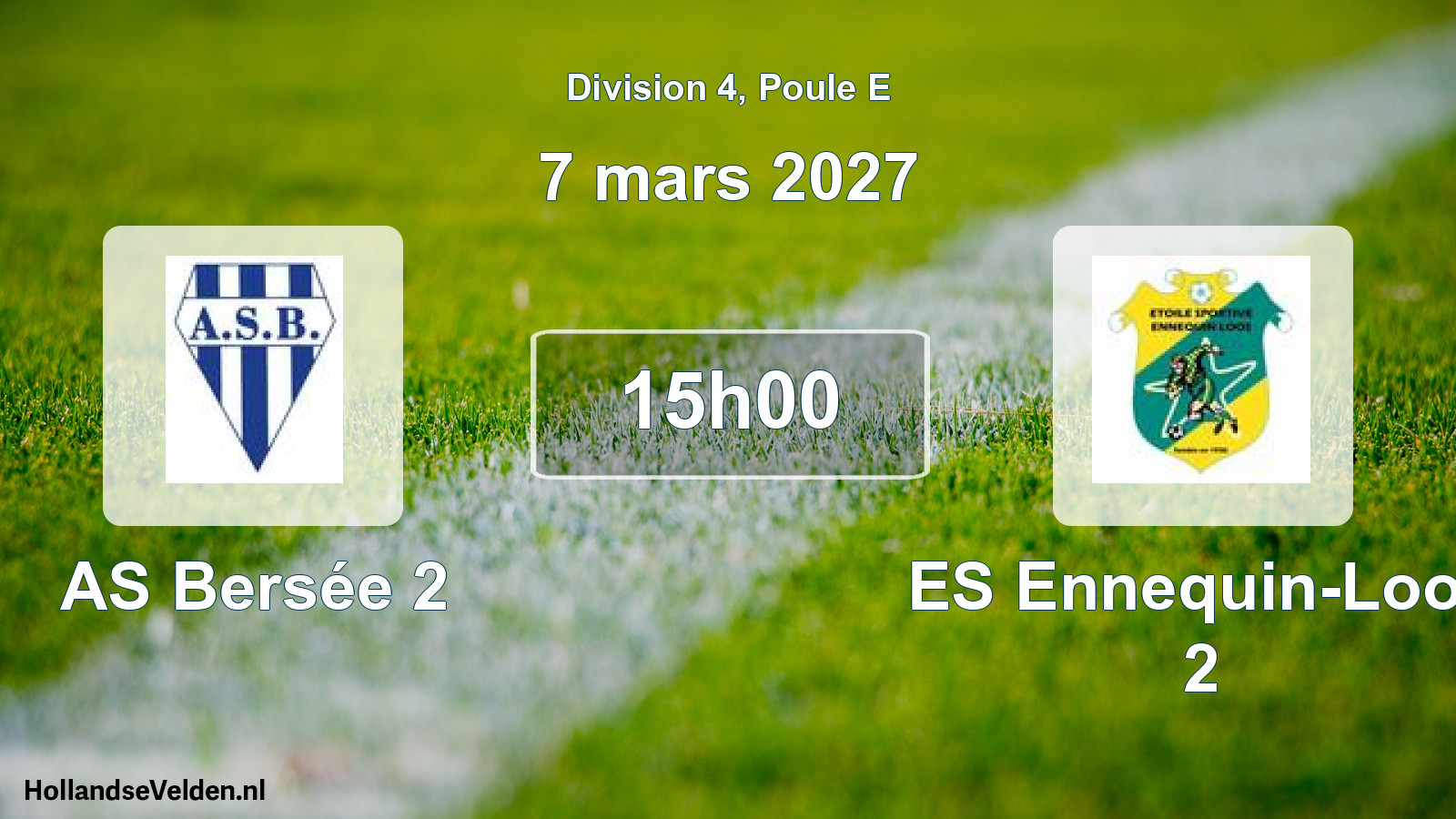 Scheduled Match: AS Bersée 2 - ES Ennequin-Loos 2 (7 March 2027)