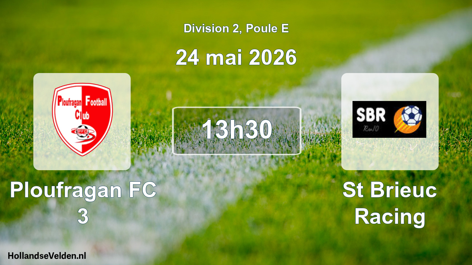 Match programmé: Ploufragan FC 3 - St Brieuc Racing (24 mai 2026)