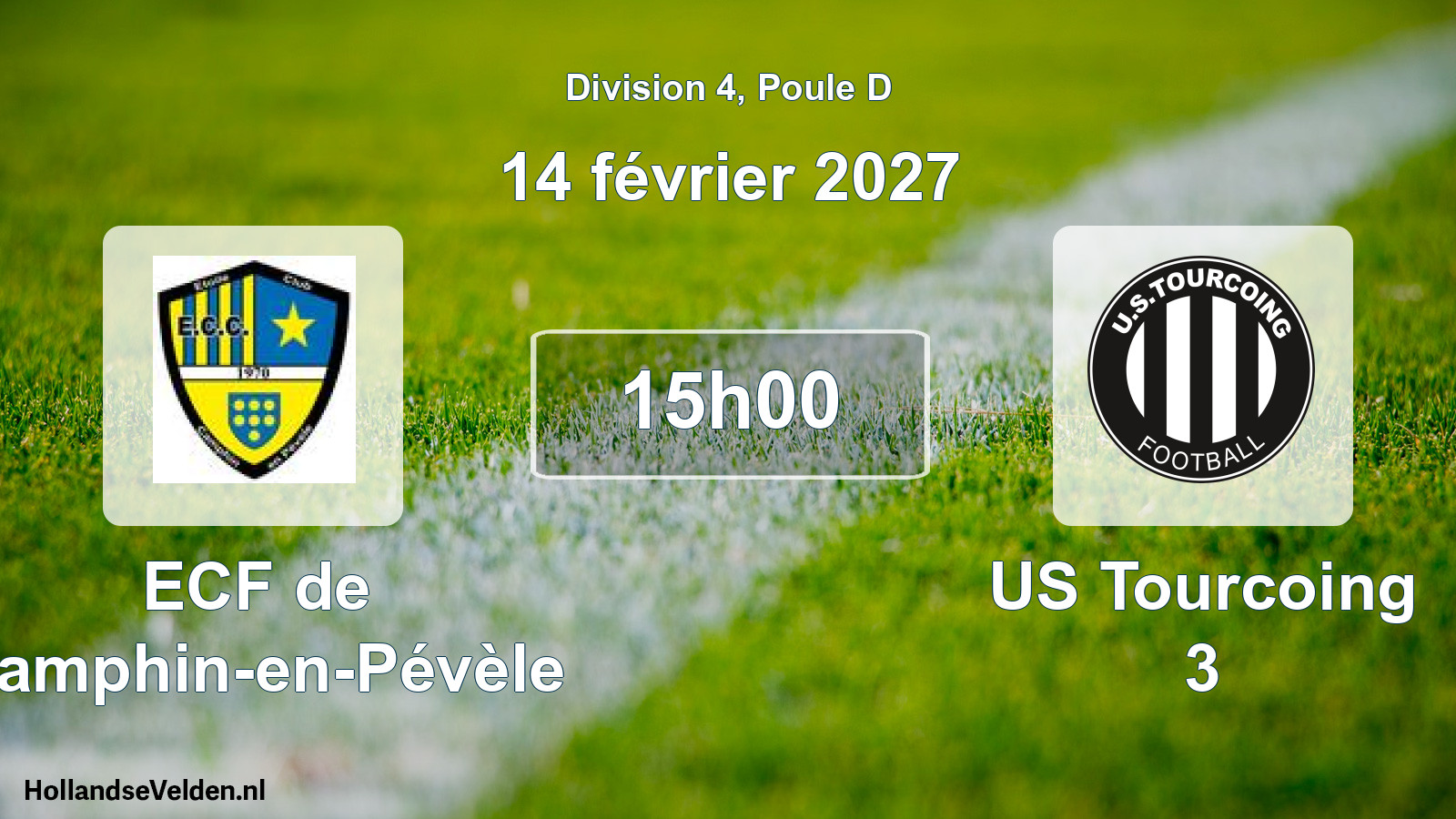 Geplande wedstrijd: ECF de Camphin-en-Pévèle - US Tourcoing 3 (14 februari 2027)