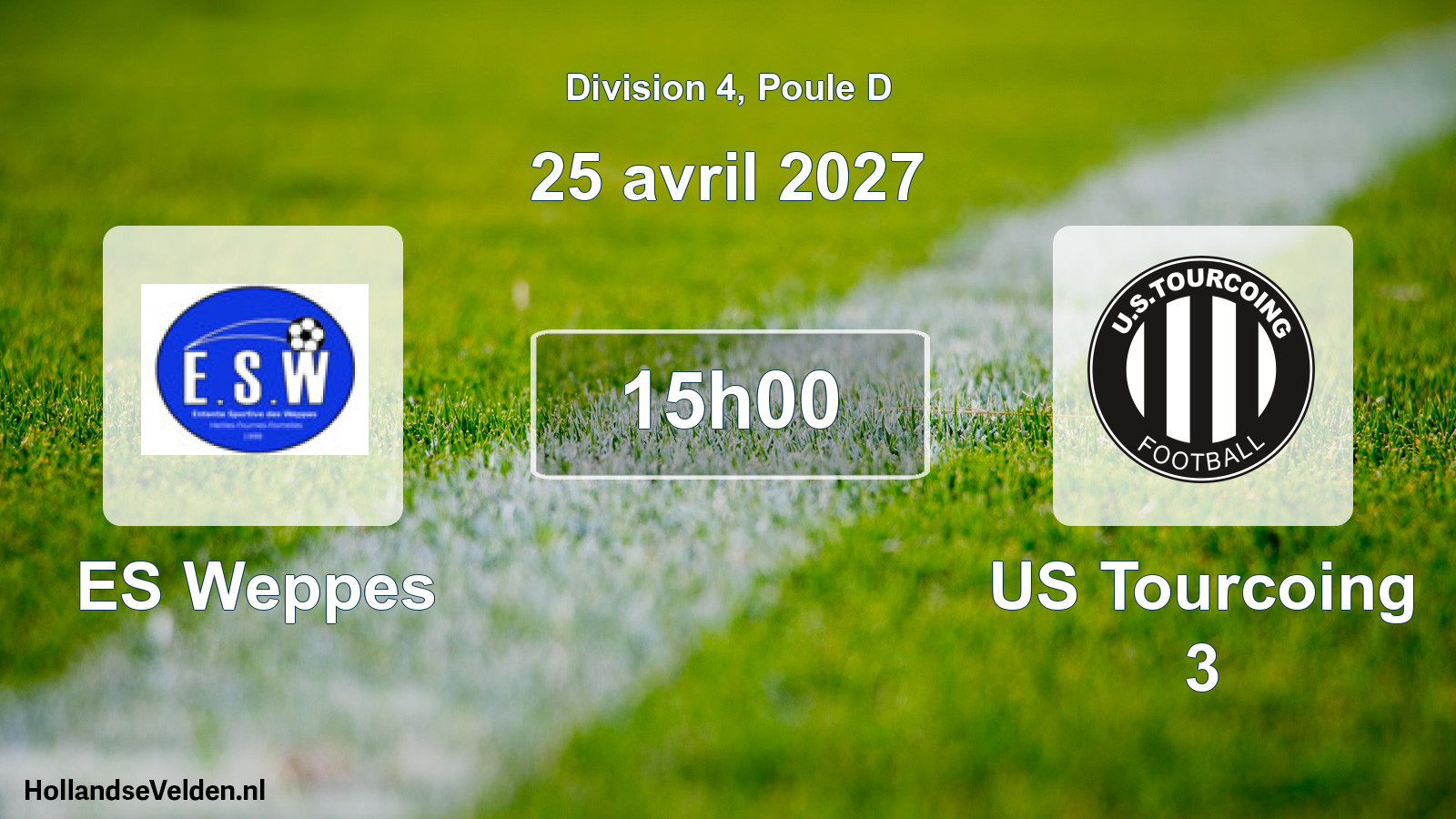Geplande wedstrijd: ES Weppes - US Tourcoing 3 (25 april 2027)