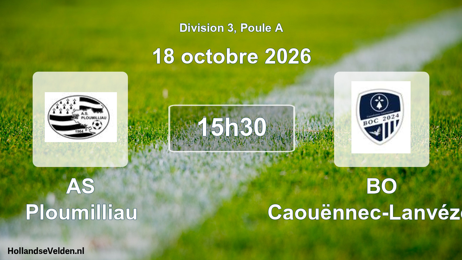Match programmé: AS Ploumilliau - BO Caouënnec-Lanvézéac (18 octobre 2026)