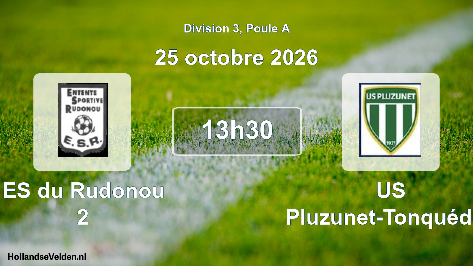 Match programmé: ES du Rudonou 2 - US Pluzunet-Tonquédec (25 octobre 2026)