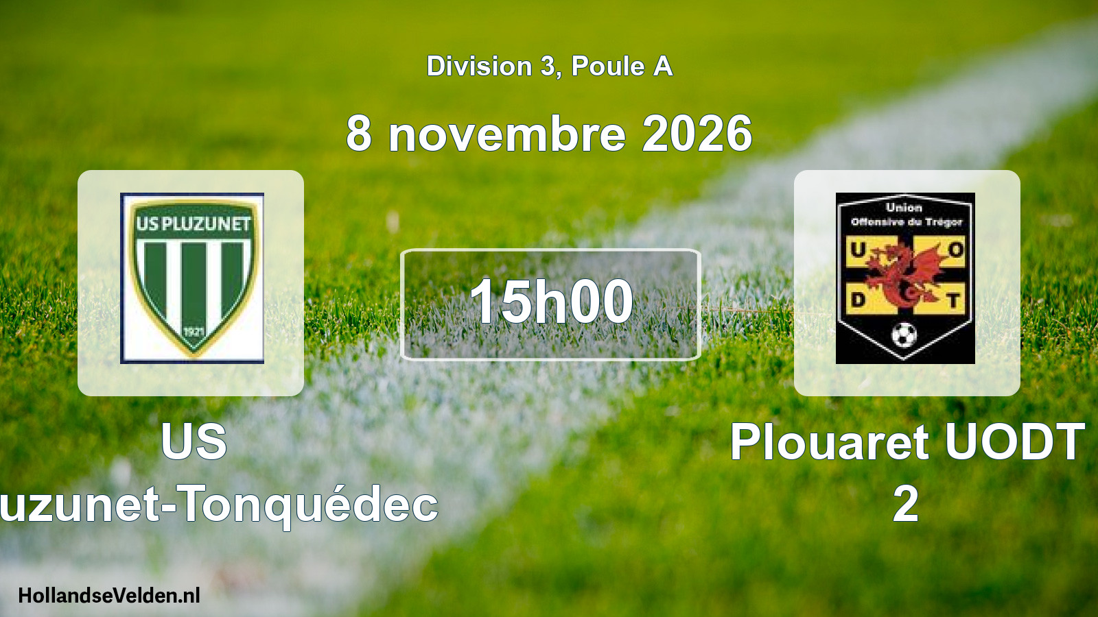 Match programmé: US Pluzunet-Tonquédec - Plouaret UODT 2 (8 novembre 2026)