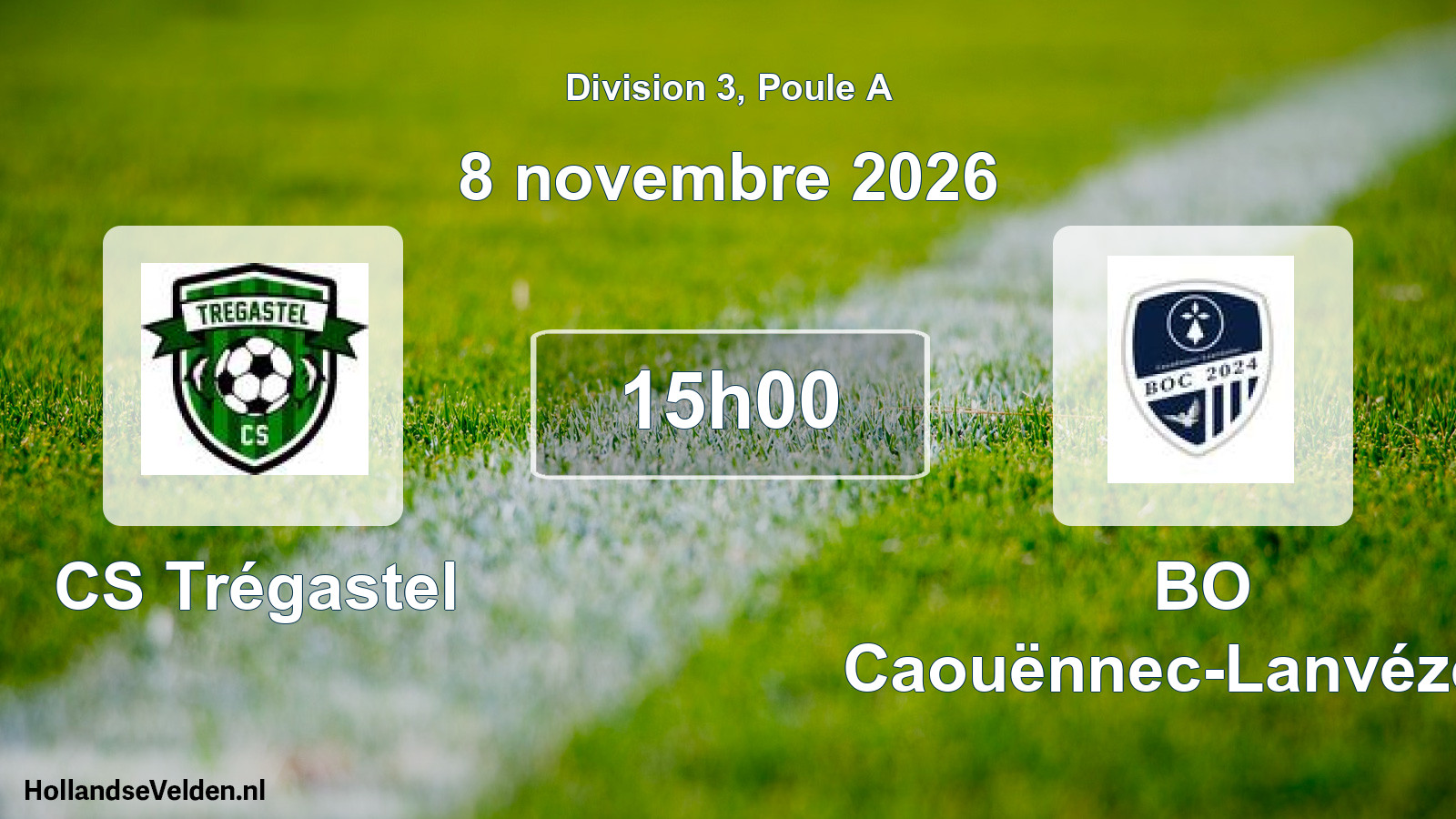 Match programmé: CS Trégastel - BO Caouënnec-Lanvézéac (8 novembre 2026)