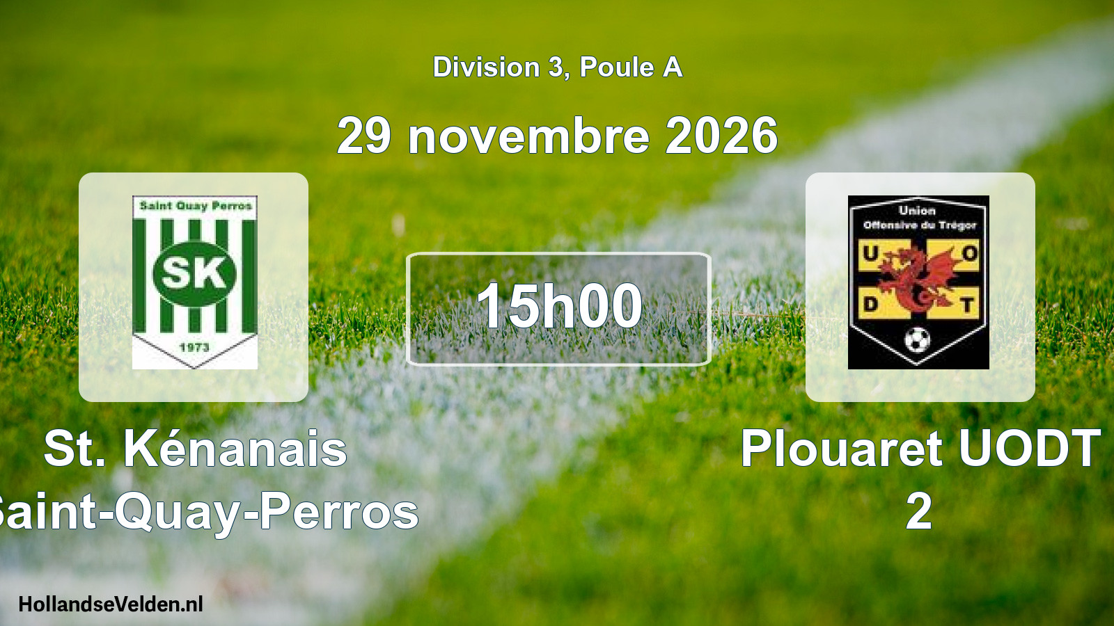 Match programmé: St. Kénanais Saint-Quay-Perros - Plouaret UODT 2 (29 novembre 2026)