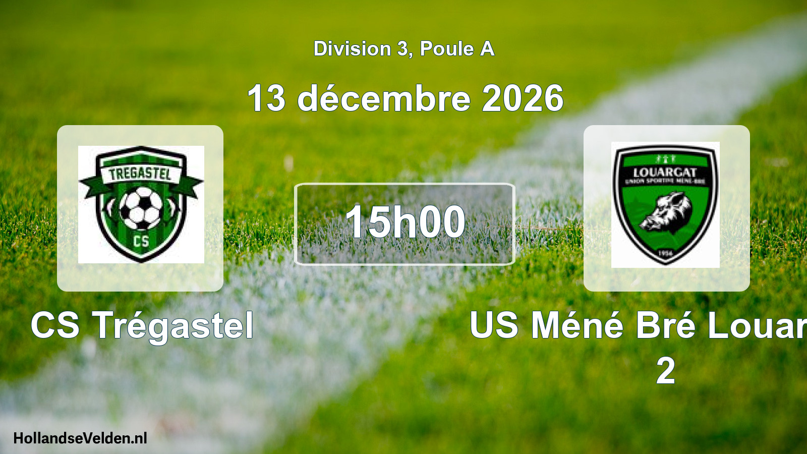 Match programmé: CS Trégastel - US Méné Bré Louargat 2 (13 décembre 2026)