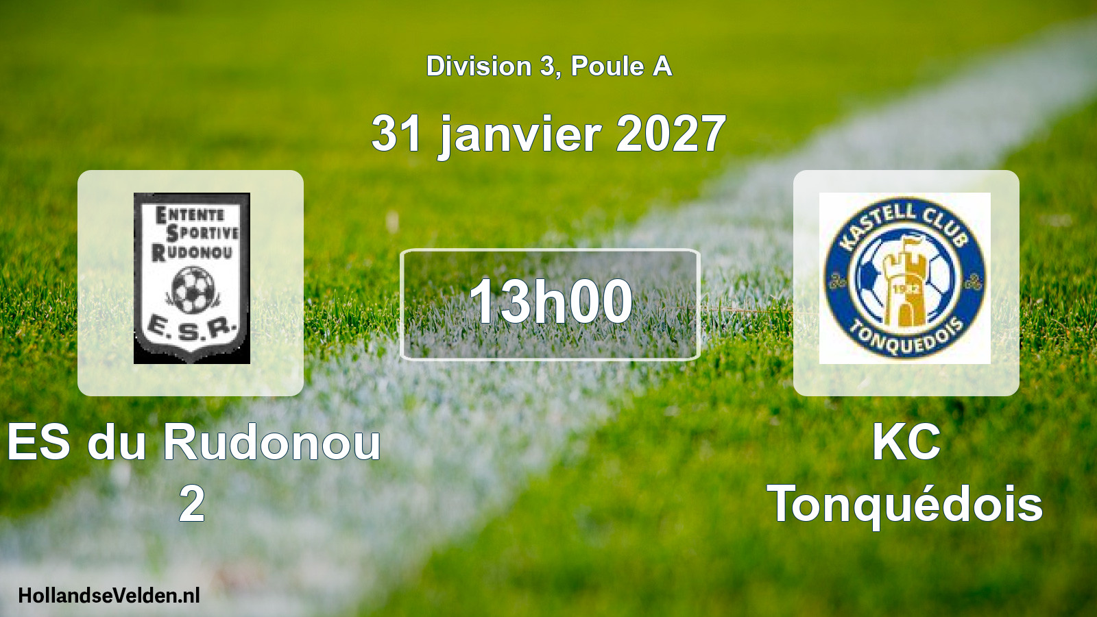 Match programmé: ES du Rudonou 2 - KC Tonquédois (31 janvier 2027)