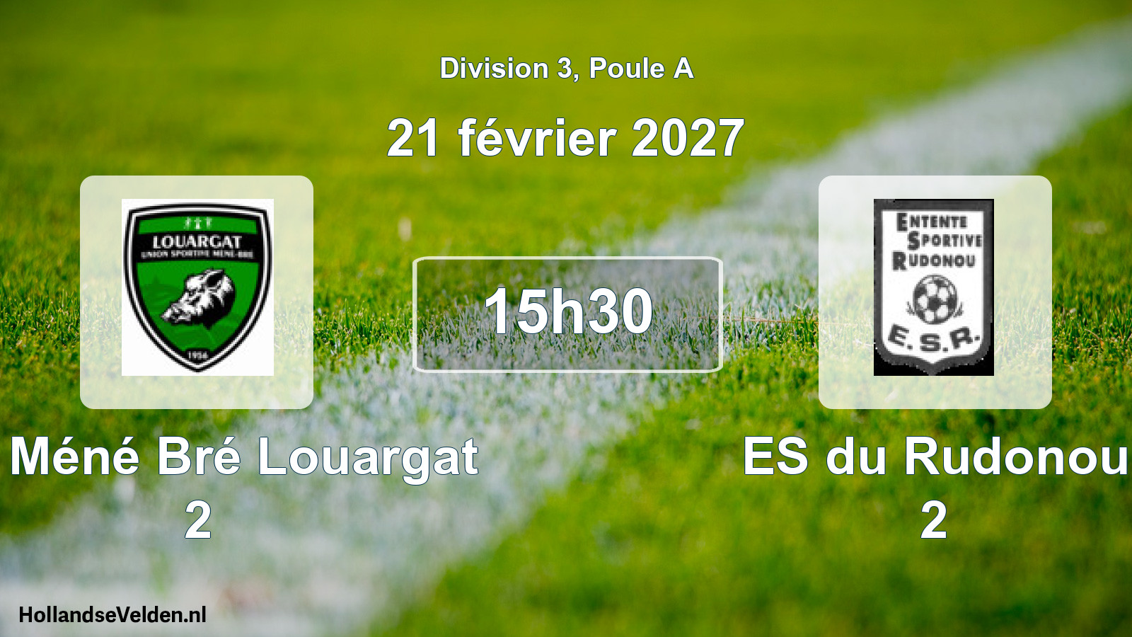 Match programmé: US Méné Bré Louargat 2 - ES du Rudonou 2 (21 février 2027)