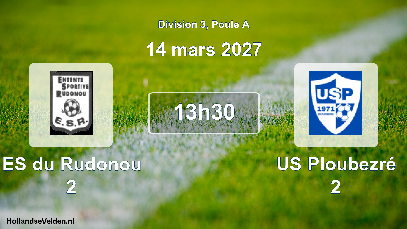 Match programmé: ES du Rudonou 2 - US Ploubezré 2 (14 mars 2027)