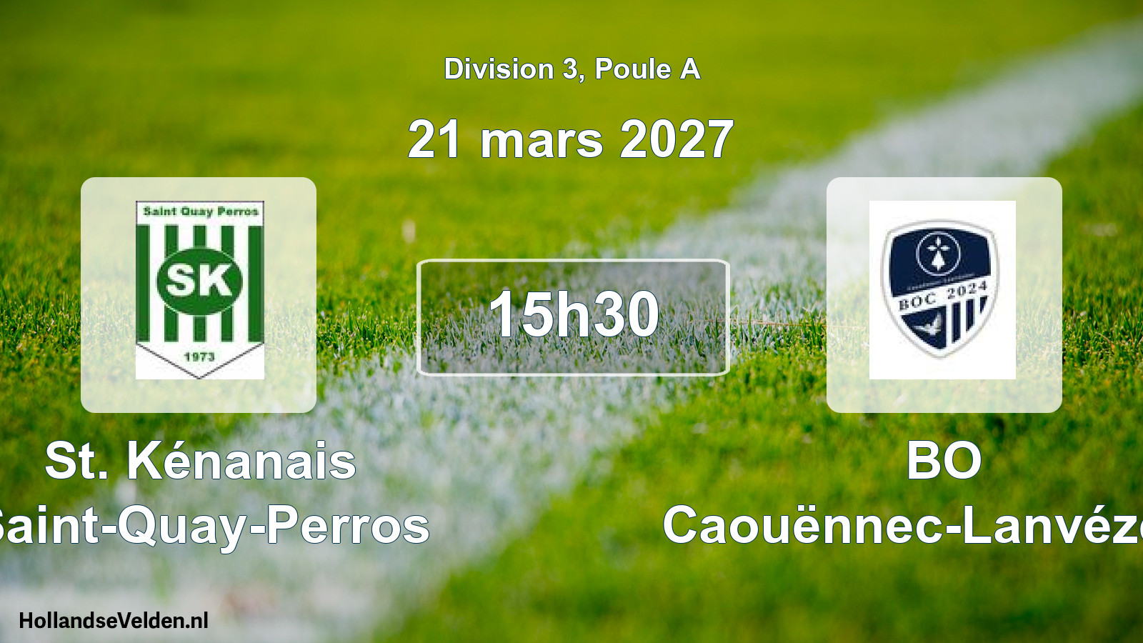 Match programmé: St. Kénanais Saint-Quay-Perros - BO Caouënnec-Lanvézéac (21 mars 2027)