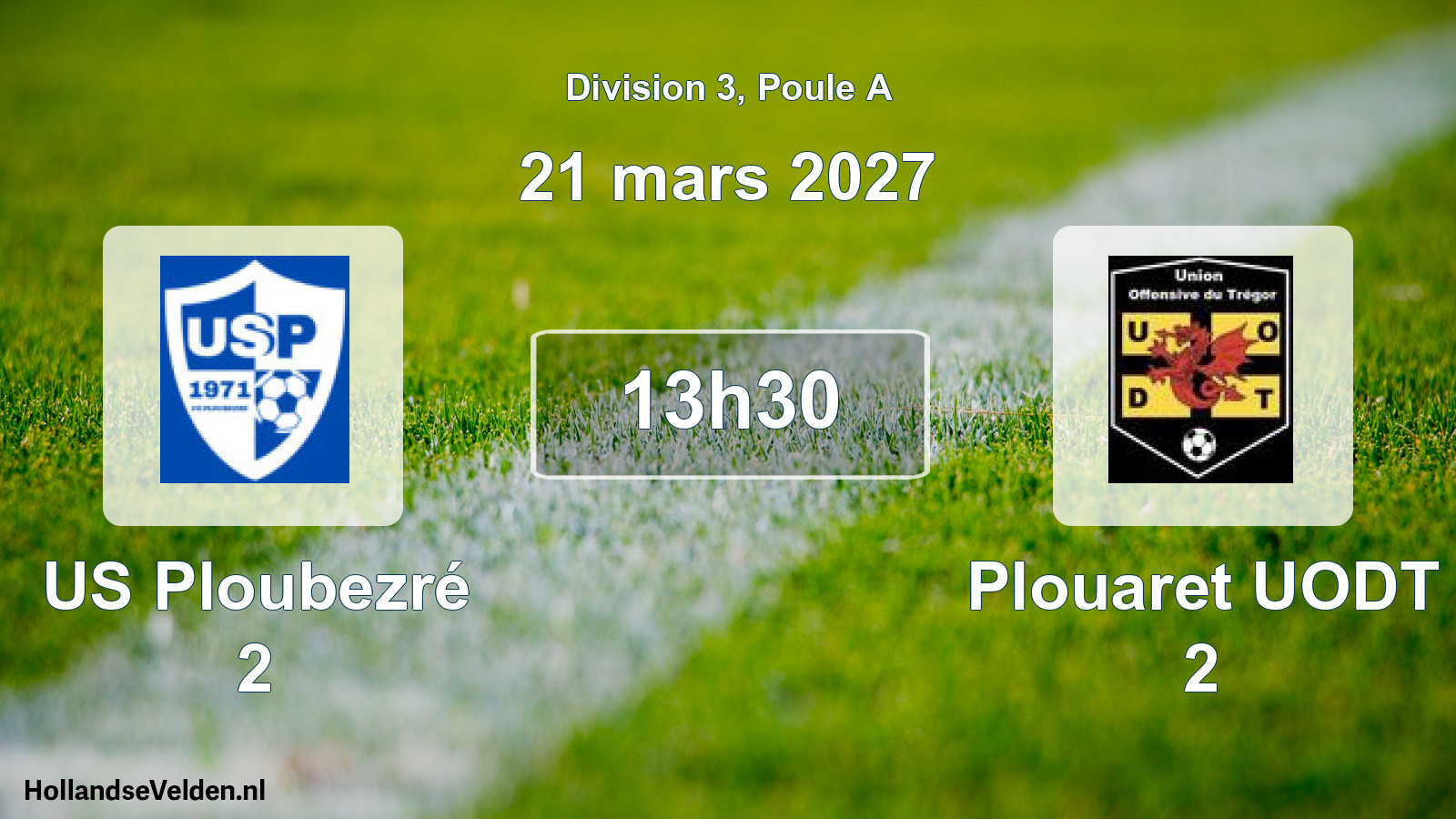 Match programmé: US Ploubezré 2 - Plouaret UODT 2 (21 mars 2027)