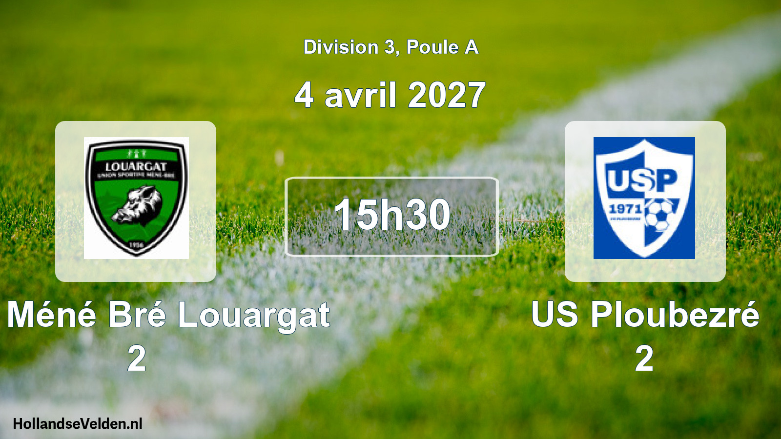 Match programmé: US Méné Bré Louargat 2 - US Ploubezré 2 (4 avril 2027)