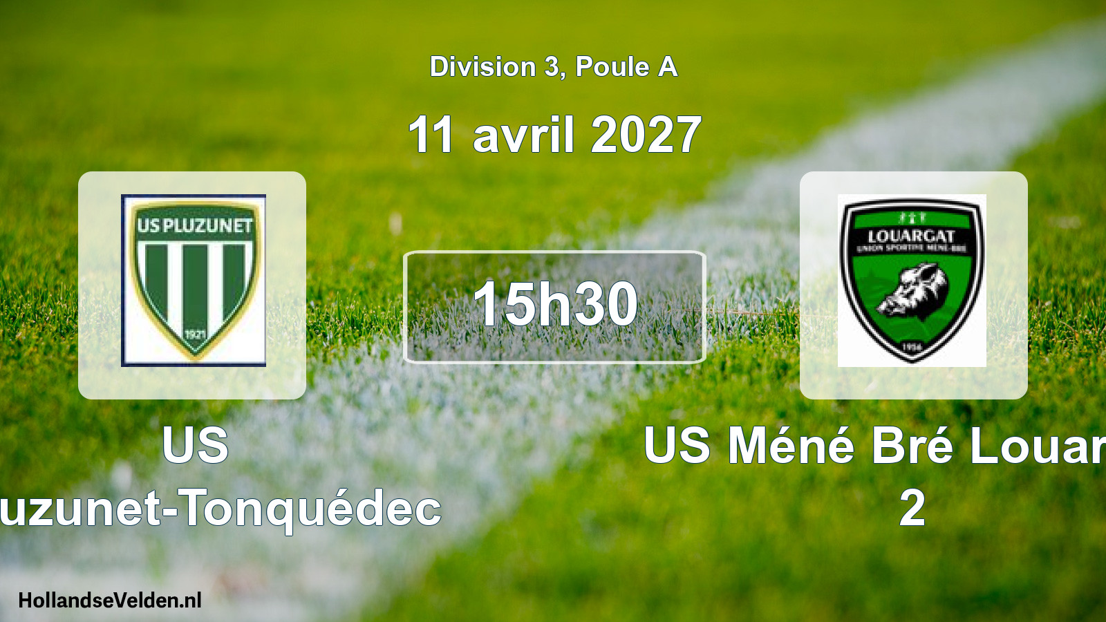 Match programmé: US Pluzunet-Tonquédec - US Méné Bré Louargat 2 (11 avril 2027)