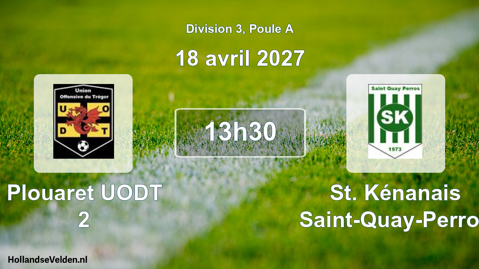 Match programmé: Plouaret UODT 2 - St. Kénanais Saint-Quay-Perros (18 avril 2027)