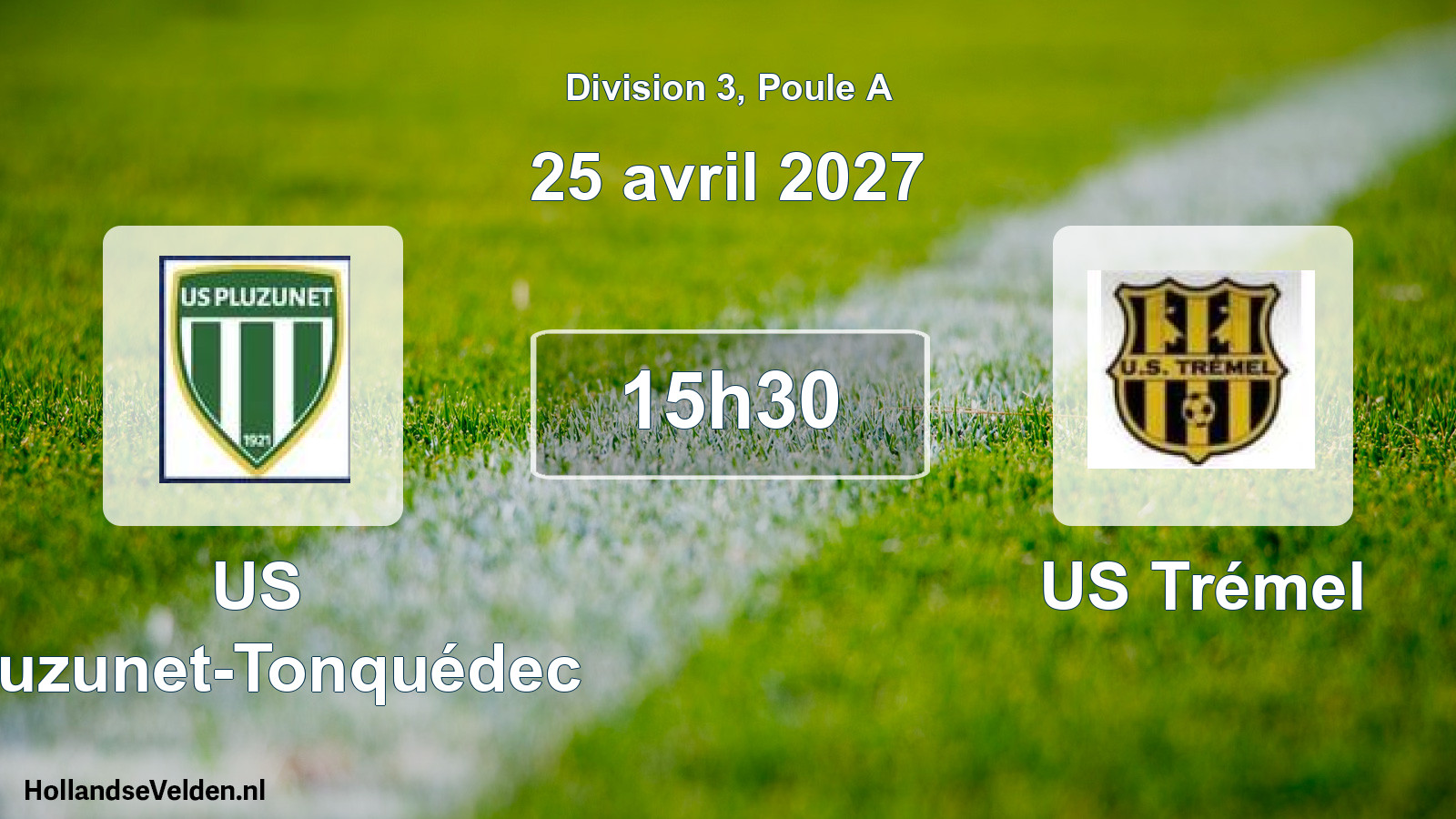 Match programmé: US Pluzunet-Tonquédec - US Trémel (25 avril 2027)