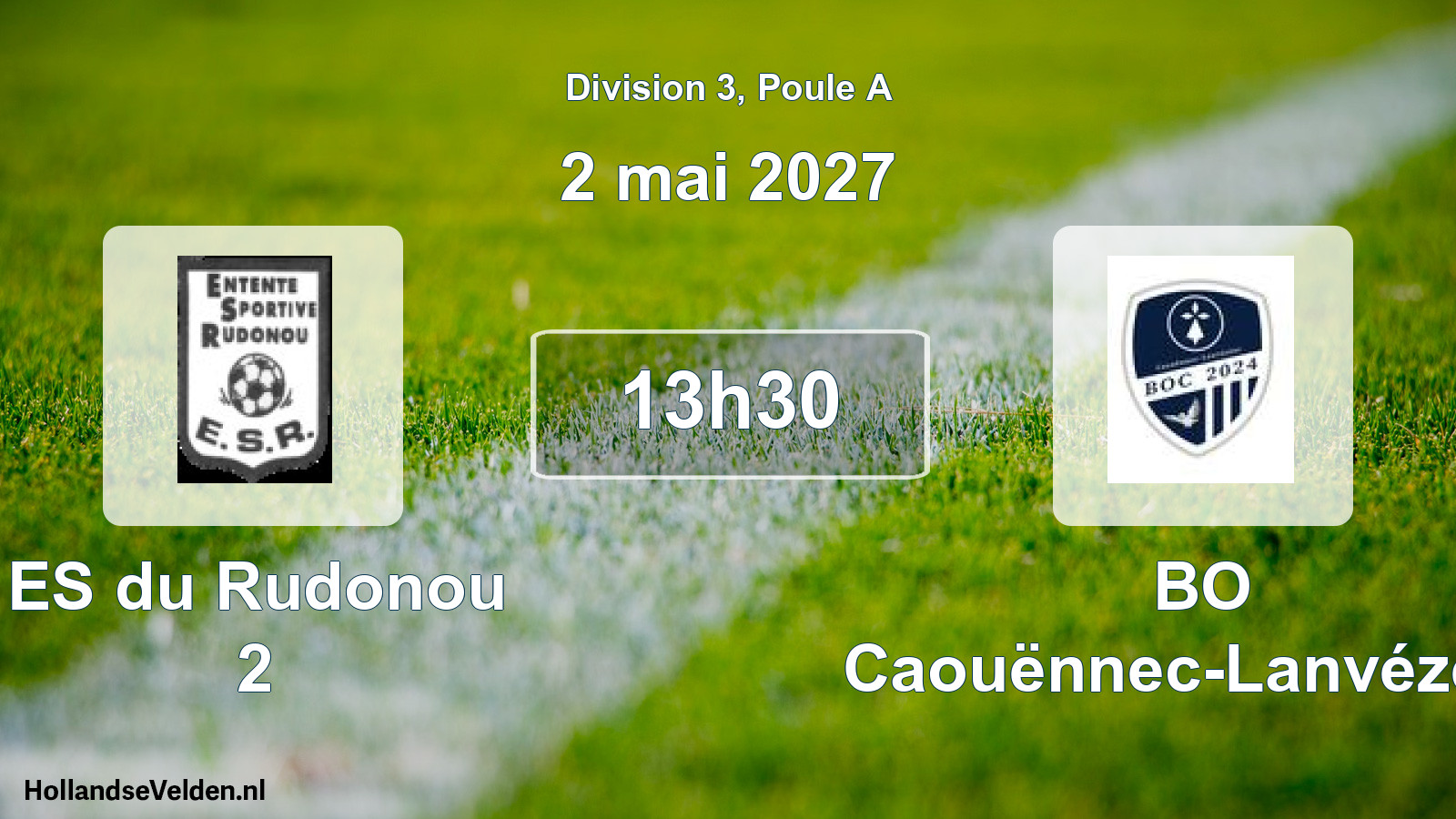 Match programmé: ES du Rudonou 2 - BO Caouënnec-Lanvézéac (2 mai 2027)