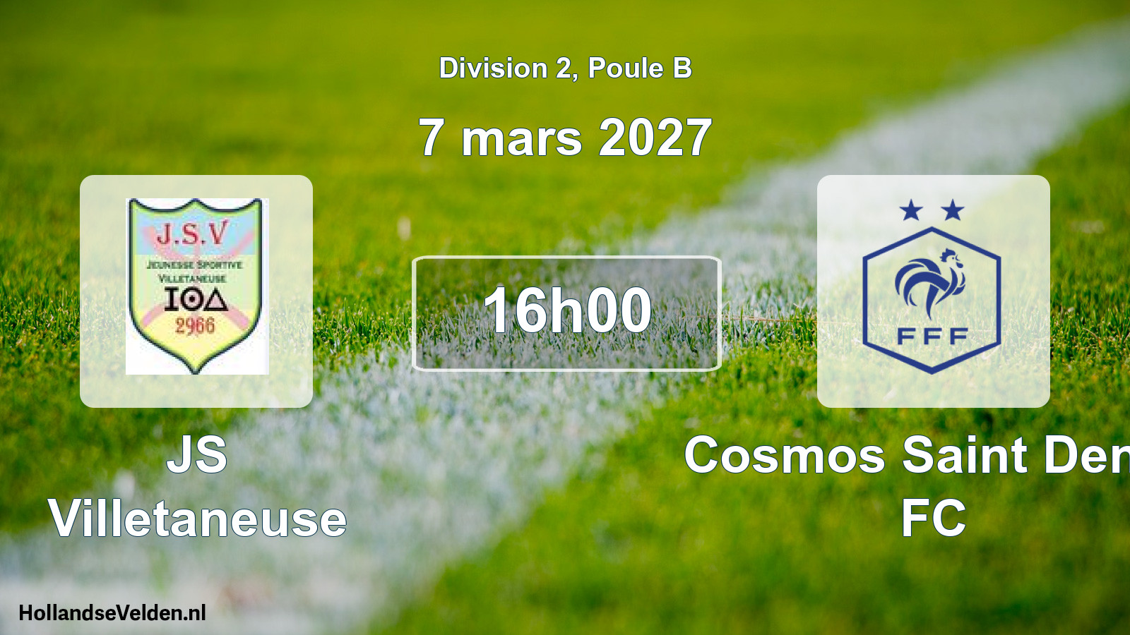 Scheduled Match: JS Villetaneuse - Cosmos Saint Denis FC (7 March 2027)