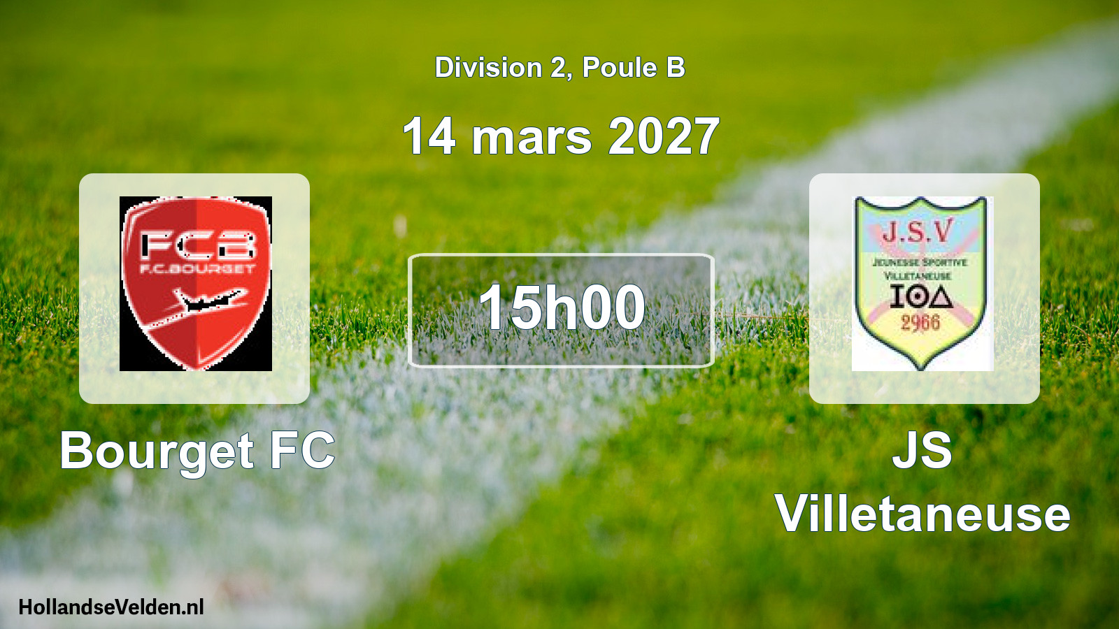 Scheduled Match: Bourget FC - JS Villetaneuse (14 March 2027)