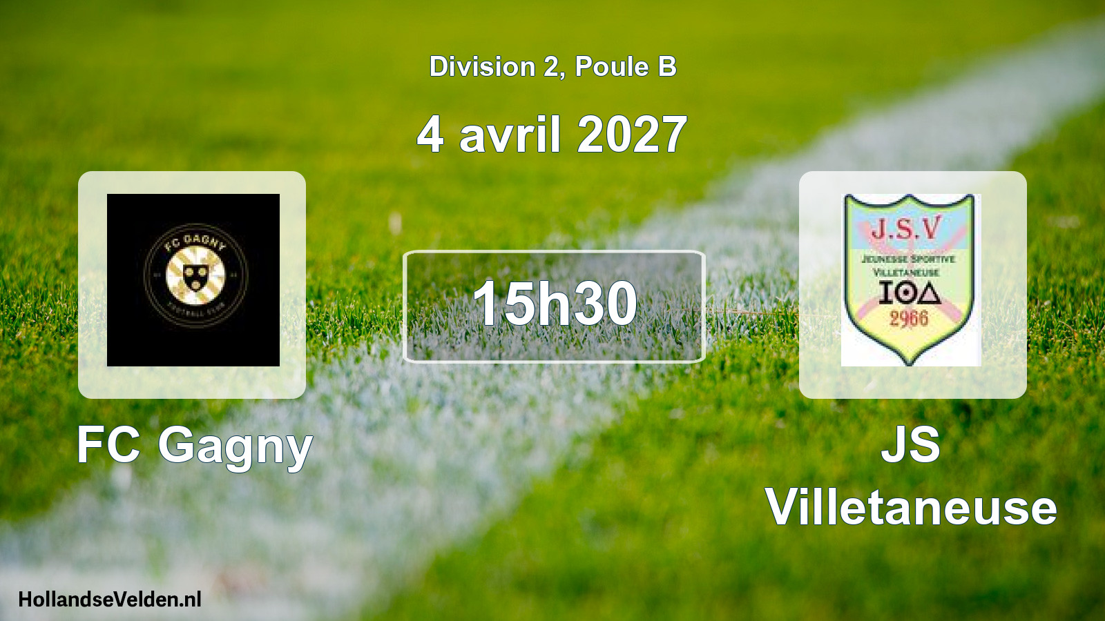 Scheduled Match: FC Gagny - JS Villetaneuse (4 April 2027)