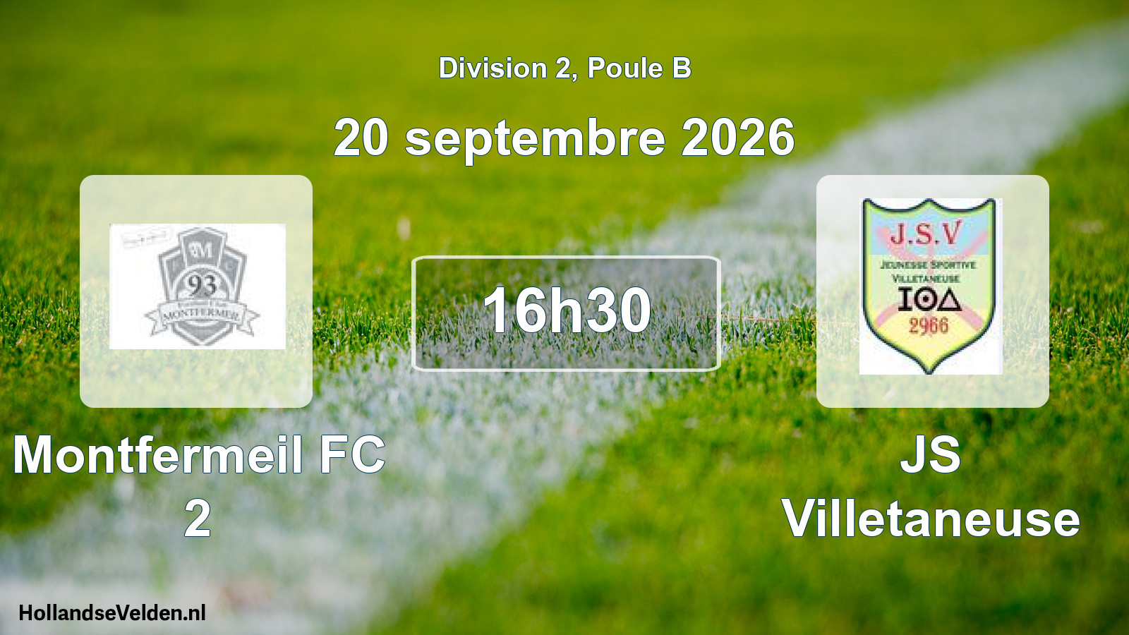 Scheduled Match: Montfermeil FC 2 - JS Villetaneuse (20 September 2026)