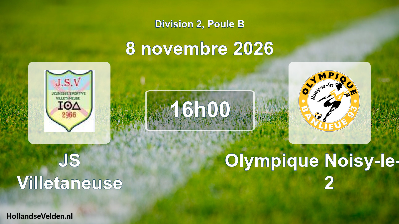 Scheduled Match: JS Villetaneuse - Olympique Noisy-le-Sec 2 (8 November 2026)
