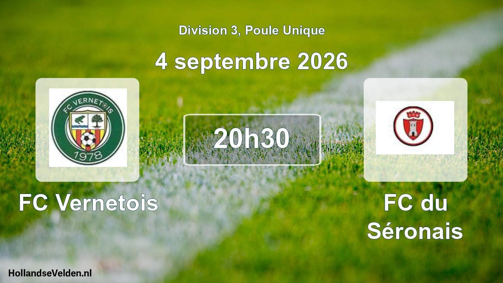 Match programmé: FC Vernetois - FC du Séronais (4 septembre 2026)