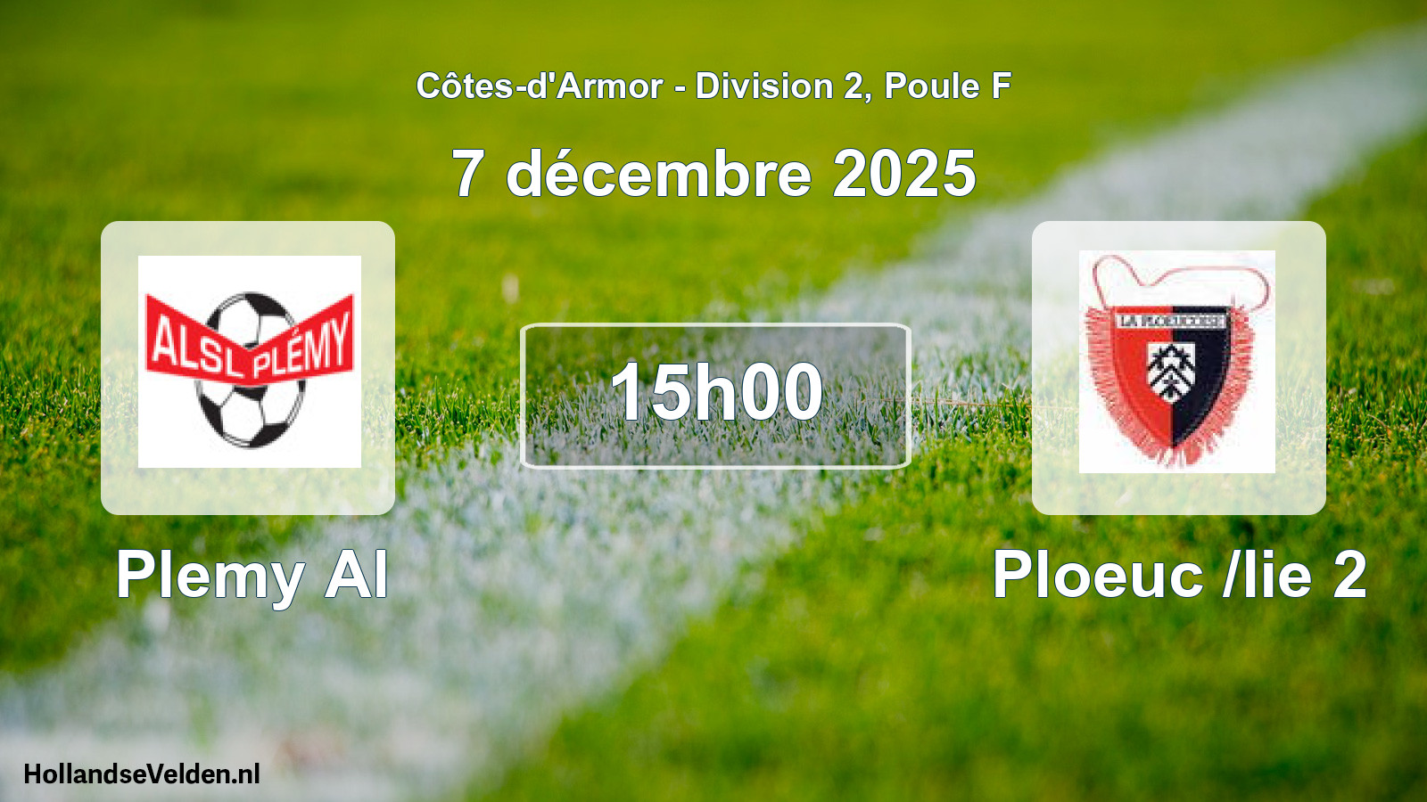 Geplande wedstrijd: Plemy Al - Ploeuc /lie 2 (7 december 2025)