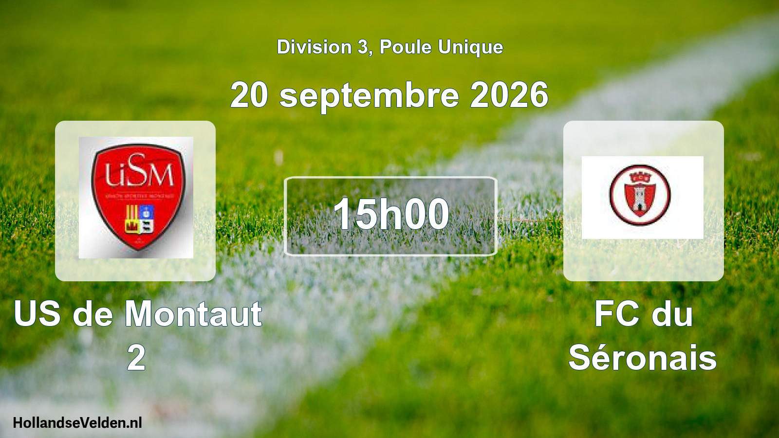 Match programmé: US de Montaut 2 - FC du Séronais (20 septembre 2026)
