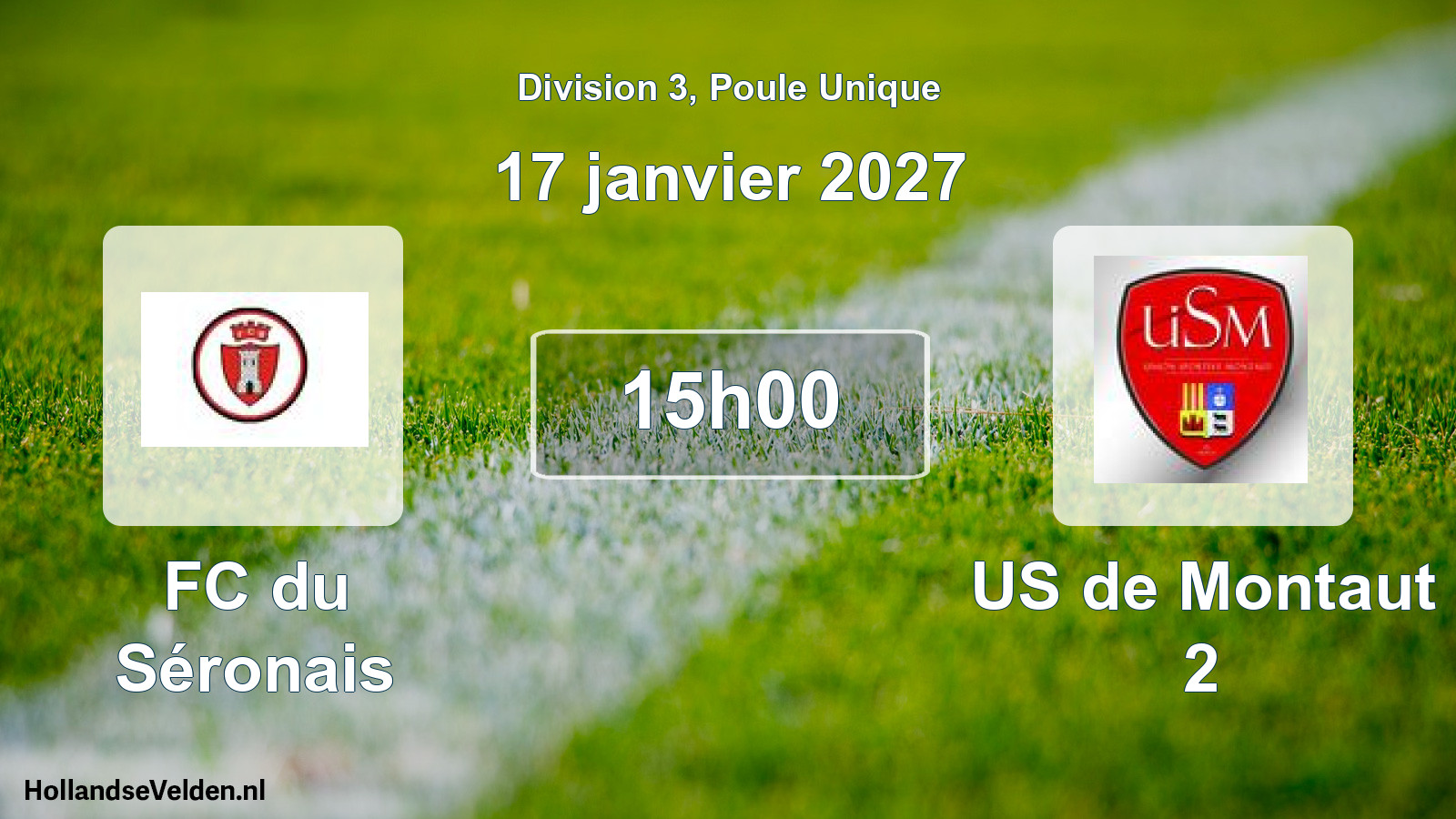 Match programmé: FC du Séronais - US de Montaut 2 (17 janvier 2027)